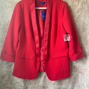 Apt. 9 Women's Red Blazer w/ Tailored Lining, sz L, NWT